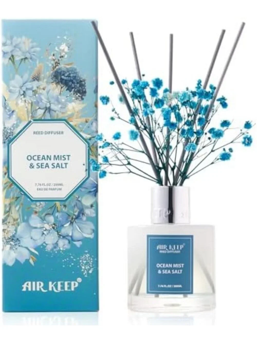 Ocean Mist & Sea Salt Reed Diffuser Set | Aromatherapy Home Decor Gift | 6.76 fl